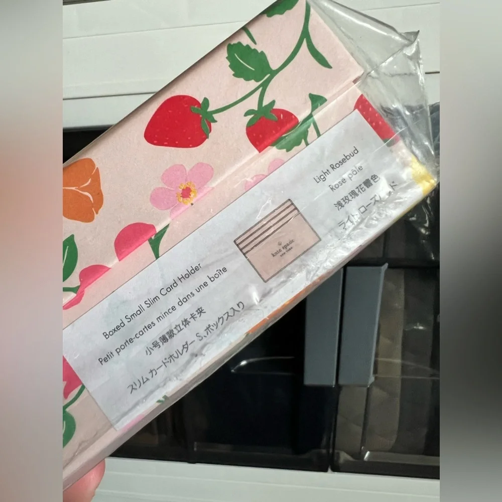NIB Kate Spade Rose Bud Madison Small Slim Card Holder with box